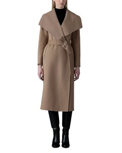 �}�b�J�[�W�� ���f�B�[�X �A�E�^�[ �R�[�g �E�[�� Mackage Mai Lightweight Wrap Wool Coat Light Camel �L������