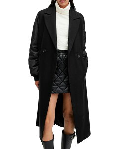 �I�[���Z�C���c ���f�B�[�X �A�E�^�[ �R�[�g ALLSAINTS Paulah Oversized Coat Black �u���b�N