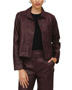 �x���_�[�� ���f�B�[�X �A�E�^�[ �W���P�b�g�E�u���]�� ���U�[ �t�F�C�N���U�[ Bella Dahl Faux Leather Jacket Crimson Ember �N�����]��