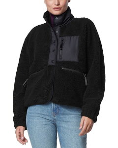 �}�[�N�j���[���[�N ���f�B�[�X �A�E�^�[ �W���P�b�g�E�u���]�� Marc New York Mixed Media Sherpa Jacket Black �u���b�N