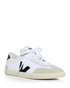 ���F�W�� ���f�B�[�X �V���[�Y �X�j�[�J�[ VEJA Women's Volley Low Top Sneakers White/Black Canvas �z���C�g