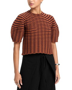 �v���[�c �v���[�Y �C�b�Z�C �~���P ���f�B�[�X �g�b�v�X �V���c �j�b�g PLEATS PLEASE ISSEY MIYAKE Colorful Mushroom Knitop Brown �u���E��