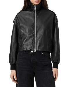 �I�[���Z�C���c ���f�B�[�X �A�E�^�[ �W���P�b�g�E�u���]�� ���U�[ ALLSAINTS Lowden Leather Jacket Black �u���b�N