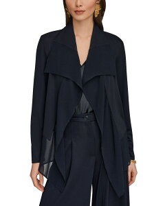 �_�i �L������ �j���[���[�N ���f�B�[�X �A�E�^�[ �W���P�b�g�E�u���]�� Donna Karanew York Mixed Media Jacket Nightfall