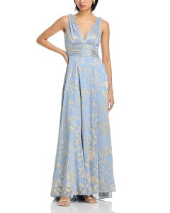 �A�N�A ���f�B�[�X �g�b�v�X �����s�[�X AQUA Crinkle Foil Dress - Exclusive Peri / Gold �S�[���h
