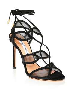 �A�N�A�Y�[�� ���f�B�[�X �V���[�Y �T���_�� Aquazzura Women's Fatal Attraction Sandals Black �u���b�N