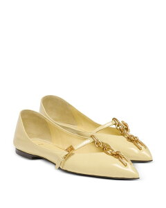 �o���}�� ���f�B�[�X �V���[�Y �p���v�X Balmain Women'shiny Sync Ballet Flats Yellow �C�G���[