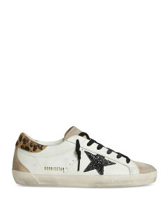 �S�[���f���O�[�X ���f�B�[�X �V���[�Y �X�j�[�J�[ ���U�[ Golden Goose Women'super Star Leather Low Top Sneakers White/Black �z���C�g