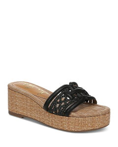 �T���G�f���}�� ���f�B�[�X �V���[�Y �T���_�� Sam Edelman Women's Pauleena Woven Espadrille Sandals Black �u���b�N