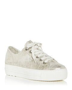 �|�[���E�O���[�� ���f�B�[�X �V���[�Y �X�j�[�J�[ �v���b�g�t�H�[�� Paul Green Women's Bixby Low Toplatform Sneakers Mineral Metallic ���^���b�N