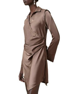�I�[���Z�C���c ���f�B�[�X �g�b�v�X �����s�[�X �~�j ALLSAINTS Tira Mini Dress Cumin Brown �u���E��