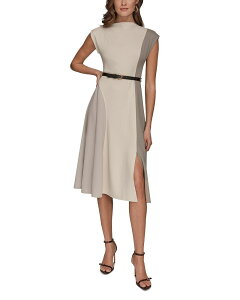 �_�i�L������ ���f�B�[�X �g�b�v�X �����s�[�X A ���C�� Donna Karan Color Block A Line Dress Vapor/ Driftwood