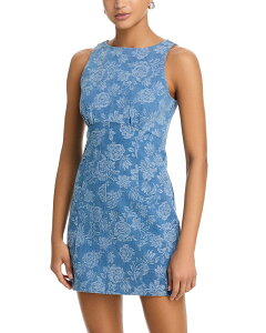 �A�N�A ���f�B�[�X �g�b�v�X �����s�[�X �f�j�� AQUA Denim Jacquardress - Exclusive Medium Blue �u���[