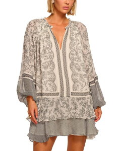 ���C�~�[ �u���b�N ���f�B�[�X �g�b�v�X �����s�[�X �~�j �V���N Ramy Brook Josephine Silk Mini Dress Bone/black floral �u���b�N