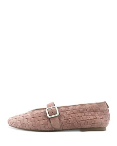 �P�l�X�R�[�� ���f�B�[�X �V���[�Y �p���v�X�G�[�h Gentle Souls by Kenneth Cole Women's Winifred Woven Suede Ballerina Flats Rose Suede