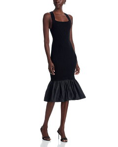 �W�����p�g�D ���f�B�[�X �g�b�v�X �����s�[�X �j�b�g PATOU Long Mixed Media Faille Knit Dress Black �u���b�N