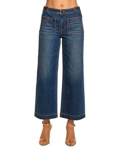 ���C�~�[ �u���b�N ���f�B�[�X �{�g���X �f�j���p���c �A���N�� �W�[���Y Ramy Brook Gemma High Rise Wide Ankle Jeans in Medium Wash Medium Wash