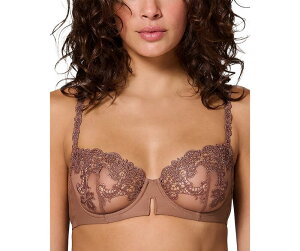 �V���[�k�y���[�� ���f�B�[�X �A���_�[�E�F�A �u���W���[ ���b�V�� ���[�X Simone Perele Simone P r le Saga Lace Mesh Demi Bra Tender Brown �u���E��