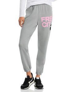 �t���[�V�e�B ���f�B�[�X �{�g���X �J�W���A���p���c �X�E�F�b�g�p���c �R�b�g�� ���S FREECITY FREE CITY Cotton Logo Sweatpantsilver Cloud �V���o�[