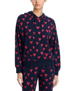 �A�N�A ���f�B�[�X �A�E�^�[ �p�[�J�[�E�X�E�F�b�g �t���[�X AQUA Heart Fleece Lounge Hoodie - Exclusive Navy �l�C�r�[