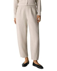 �G�C���[���t�B�b�V���[ ���f�B�[�X �{�g���X �J�W���A���p���c �R�b�g�� �A���N�� Eileen Fisher Cotton Doubleweave Ankle Lantern Pants Dove