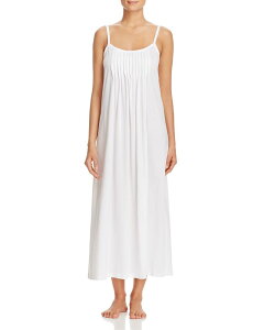 �n���� ���f�B�[�X �A���_�[�E�F�A �i�C�g�E�F�A �v���[�c Hanro Juliet Pleated Long Spaghetti Gown White �z���C�g