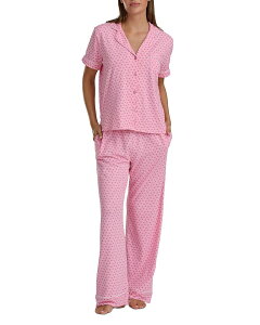 �X�v�����f�B�b�g ���f�B�[�X �A���_�[�E�F�A �i�C�g�E�F�A Splendid Short Sleeve Pajama Set Heart Geo
