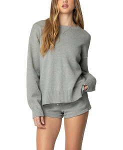 �A�f�B�N�e�b�h ���f�B�[�X �A�E�^�[ �j�b�g�E�Z�[�^�[ Edikted Riley Oversized Knit Sweater Gray Melange �O���[