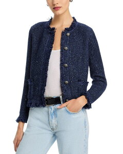 �R�r�[�n���y���� ���f�B�[�X �A�E�^�[ �J�[�f�B�K�� �g�[�� �Z�[�^�[ �j�b�g Kobi Halperin Kailey Metallic Knit Cardigan Sweater Navy �l�C�r�[