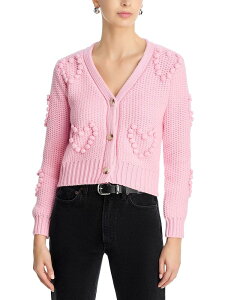 �A�N�A ���f�B�[�X �A�E�^�[ �J�[�f�B�K�� AQUA Heart Pom Cardigan - Exclusive Pink Lotus �s���N