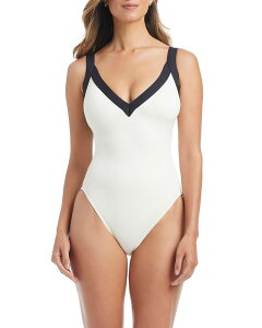 �u���[���b�h�r�[�e�B ���f�B�[�X ���� �㉺�Z�b�g Bleu Rod Beattie Plunge Neck Cross Back One Piece Swimsuit Coconut Water