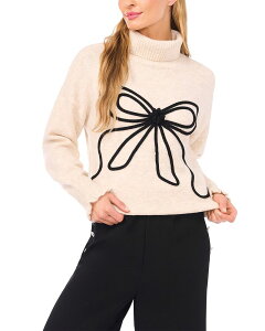 �Z�Z ���f�B�[�X �A�E�^�[ �j�b�g�E�Z�[�^�[�g���l�b�N �h�J CeCembroidered Ribbon Turtleneck Sweater Malted