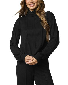 �X�v�����f�B�b�g ���f�B�[�X �g�b�v�X �V���c �^�[�g���l�b�N Splendid Cable Lounge Turtleneck Top Black �u���b�N