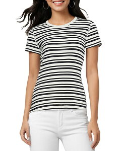 �X���[�h�b�c ���f�B�[�X �g�b�v�X T�V���c �N���[�l�b�N �R�b�g�� Three Dots Cotton Short Sleeve Crewneck Tee Black Beauty �u���b�N