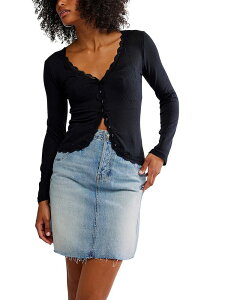 �t���[�s�[�v�� ���f�B�[�X �A�E�^�[ �J�[�f�B�K�� Free People Big Love Cardigan Black �u���b�N
