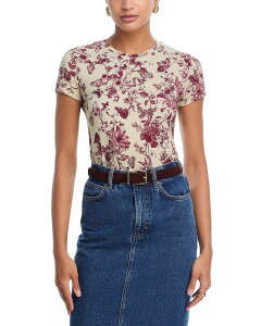 ���W�����X ���f�B�[�X �g�b�v�X T�V���c L'AGENCE Ressi Butterfly Toile Tee Tan Butterfly Toile �^��