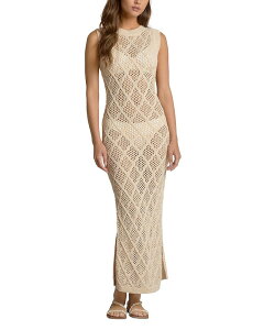 �G���� ���f�B�[�X �g�b�v�X �����s�[�X �}�L�V Elan Crochet Maxi Dresswim Cover-Up Natural