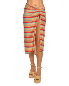 ���C�~�[ �u���b�N ���f�B�[�X �{�g���X�J�[�g Ramy Brook Xana Striped Skirt Swim Cover-Up Flame Glitter Stripe �X�g���C�v
