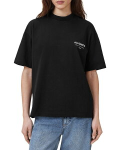 �I�[���Z�C���c ���f�B�[�X �g�b�v�X T�V���c ALLSAINTS Underground Etta Tee Black �u���b�N
