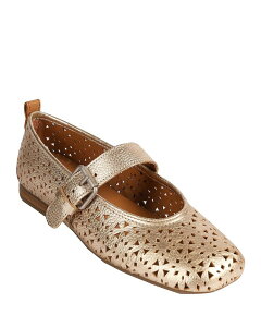�P�l�X�R�[�� ���f�B�[�X �V���[�Y �p���v�X �J�b�g�A�E�g Gentle Souls by Kenneth Cole Women's Karla Cutout Mary Jane Flats Gold Perforated �S�[���h