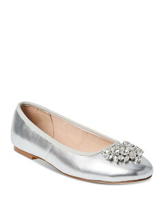 �W���b�N���W���[�X ���f�B�[�X �V���[�Y �p���v�X ���U�[ Jack Rogers Women's Ellina Embellished Leather Ballet Flatsilver �V���o�[