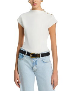 �G���[�^�n�� ���f�B�[�X �A�E�^�[ �j�b�g�E�Z�[�^�[ Elie Tahari The Katy Sweater Top Sky White �z���C�g
