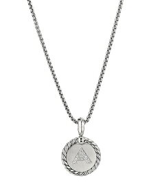 デイビット・ユーマン レディース ネックレス・チョーカー アクセサリー Sterling Silver Cable Collectibles Initial Charm Necklace with Diamonds 18 A/Silver