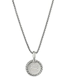 デイビット・ユーマン レディース ネックレス・チョーカー アクセサリー Sterling Silver Cable Collectibles Initial Charm Necklace with Diamonds 18 S/Silver