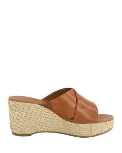�|�[���E�O���[�� ���f�B�[�X �V���[�Y �T���_�� Paul Green Women's Ashley Wedge Sandals Cognac Leather