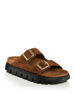 �r���P���V���g�b�N ���f�B�[�X �V���[�Y �T���_�� Birkenstock Women's Arizona Chunky Buckled Slide Sandals Brown �u���E��