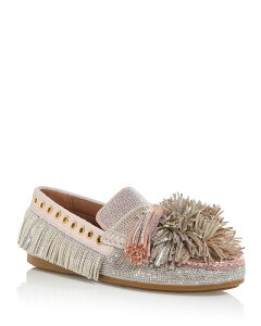 �J�[�g�W�F�C�K�[�����h�� ���f�B�[�X �V���[�Y �X���b�|���E���[�t�@�[ KURT GEIGER LONDON Women's Pom Embellished Moccasin Loafers Open Grey �O���[