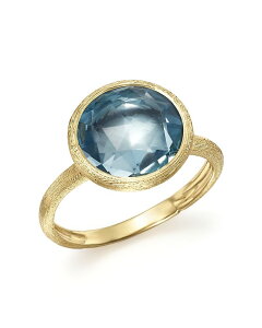 �}���R �r�`�F�S ���f�B�[�X �A�N�Z�T���[ �����O Marco Bicego 18K Yellow Gold Jaipur Gemstone Ring Blue Topaz �u���[