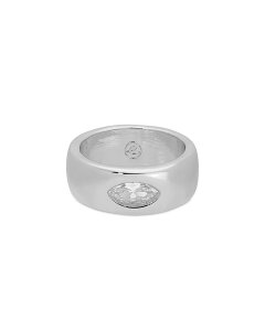 �G�e�B�J ���f�B�[�X �A�N�Z�T���[ �����O Ettika Treasure Marquise Cut Cubic Zirconia Band Ring Silver �V���o�[