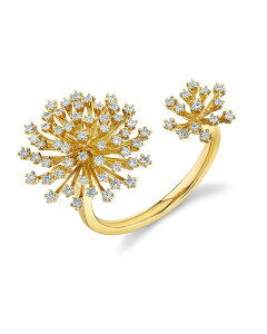 �V�h�j�[�G���@�� ���f�B�[�X �A�N�Z�T���[ �����O Sydney Evan 14K Yellow Gold Burst Diamond Flower Cuff Ringold �S�[���h
